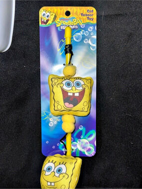 Nickelodeon SpongeBob SquarePants Cat Teaser Toy Cat Teaser Toy NWT Yellow &